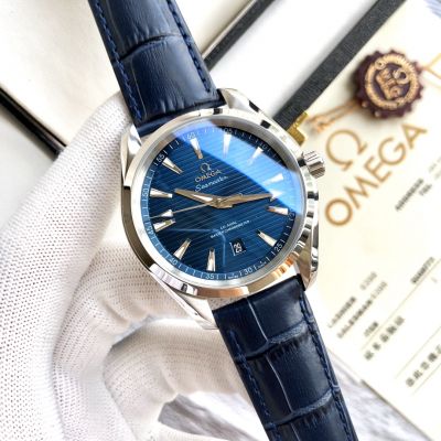 Low Price Omega Replica Seamaster Stainless Steel Case Leather Strap 41mm For Men